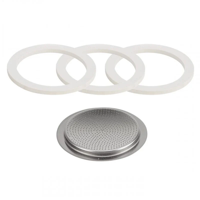 Bialetti Moka Express® Replacement Gaskets And Filter Screen - 6 cup (OD 71mm)