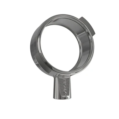 Pesado Stainless Steel Bottomless Hybrid Portafilter (Gaggia Classic) - White / Black - Image 2
