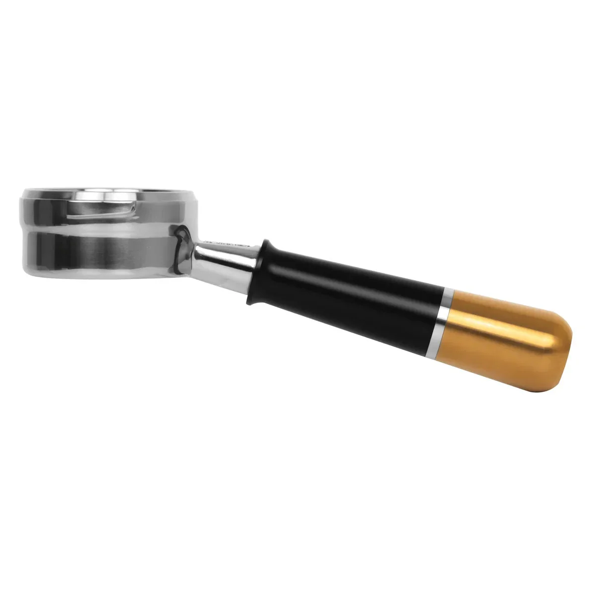 Pesado Stainless Steel Bottomless Hybrid Portafilter (Gaggia Classic) - White / Black - Image 4