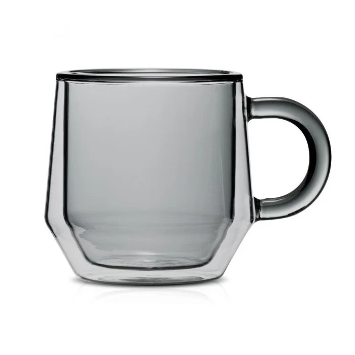 Hearth Double Wall 8oz (240ml) Glass - Set of 2 - Smoke